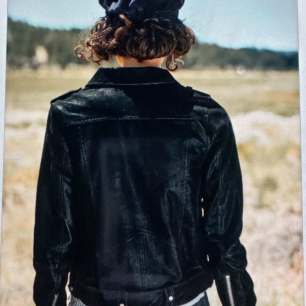 (SOLD) Suede Biker Jacket - Picture 2 of 6